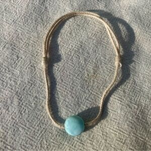 Larimar bead bracelet